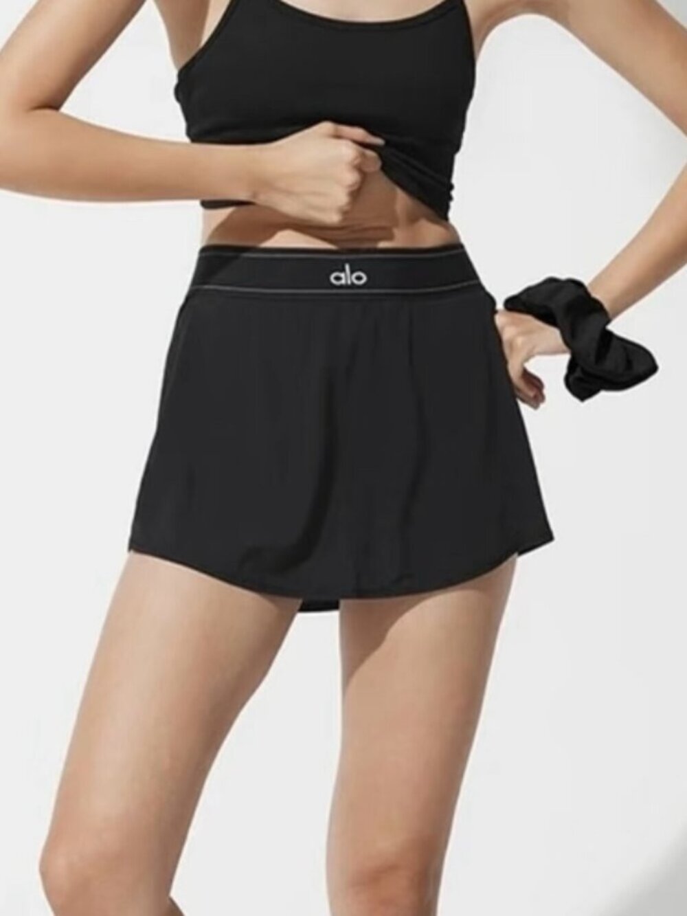 Alo Yoga Match Point Tennis Skirt Black NWT😘Commute/Vacation short Skirt - Picture 1 of 8